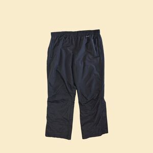 Vintage 1990s ski pants, Sportina XL mens solid black nylon & polyester pants